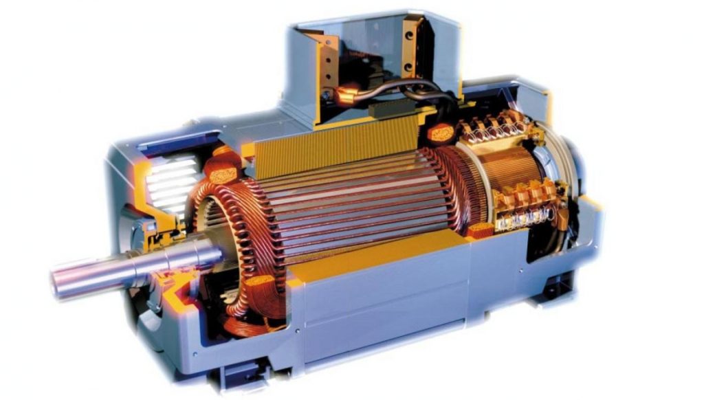 یک نمونه موتور الکتریکی DC