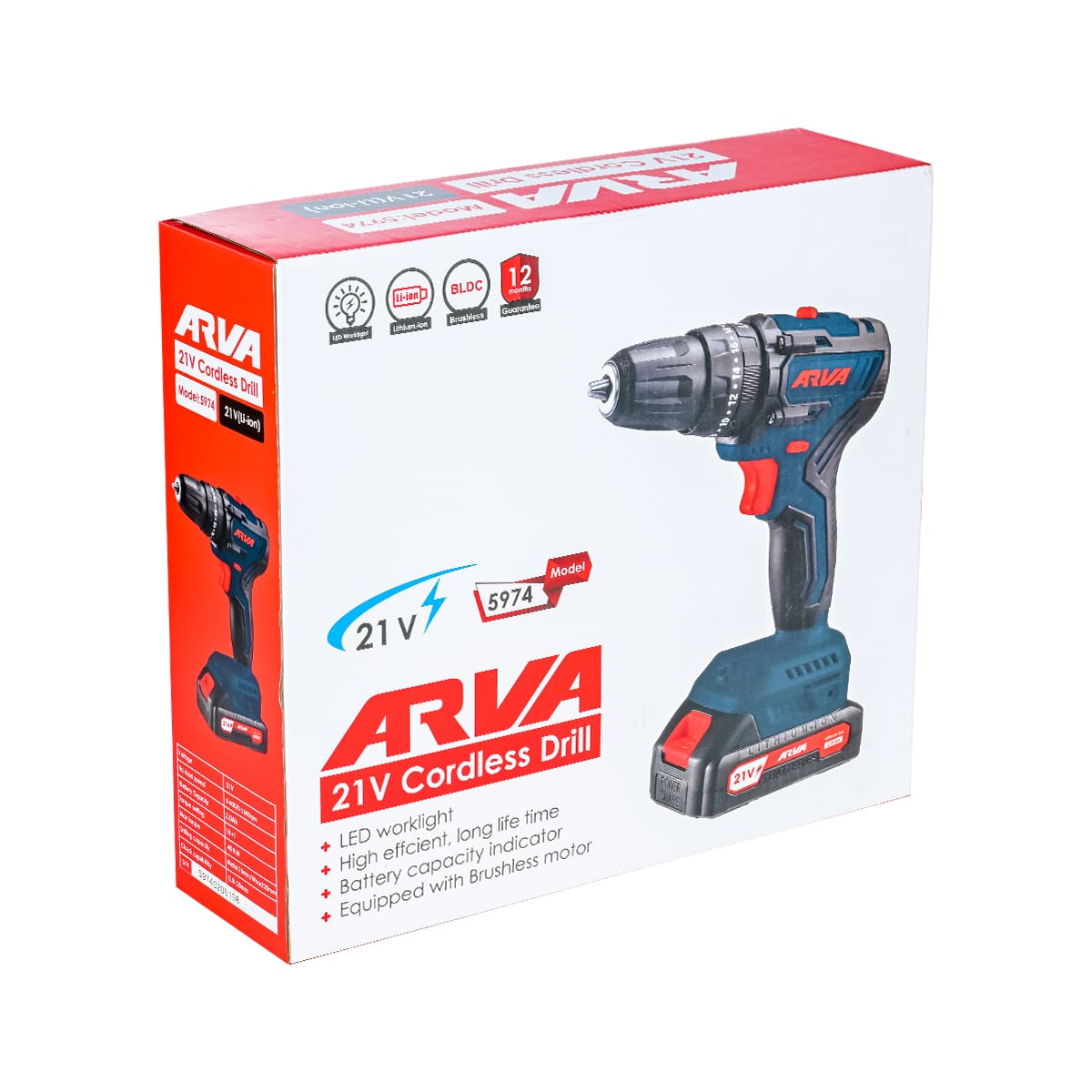 cordless-drill-model-5974-4 دریل پیچ گوشتی شارژی براشلس ۲۱ ولت