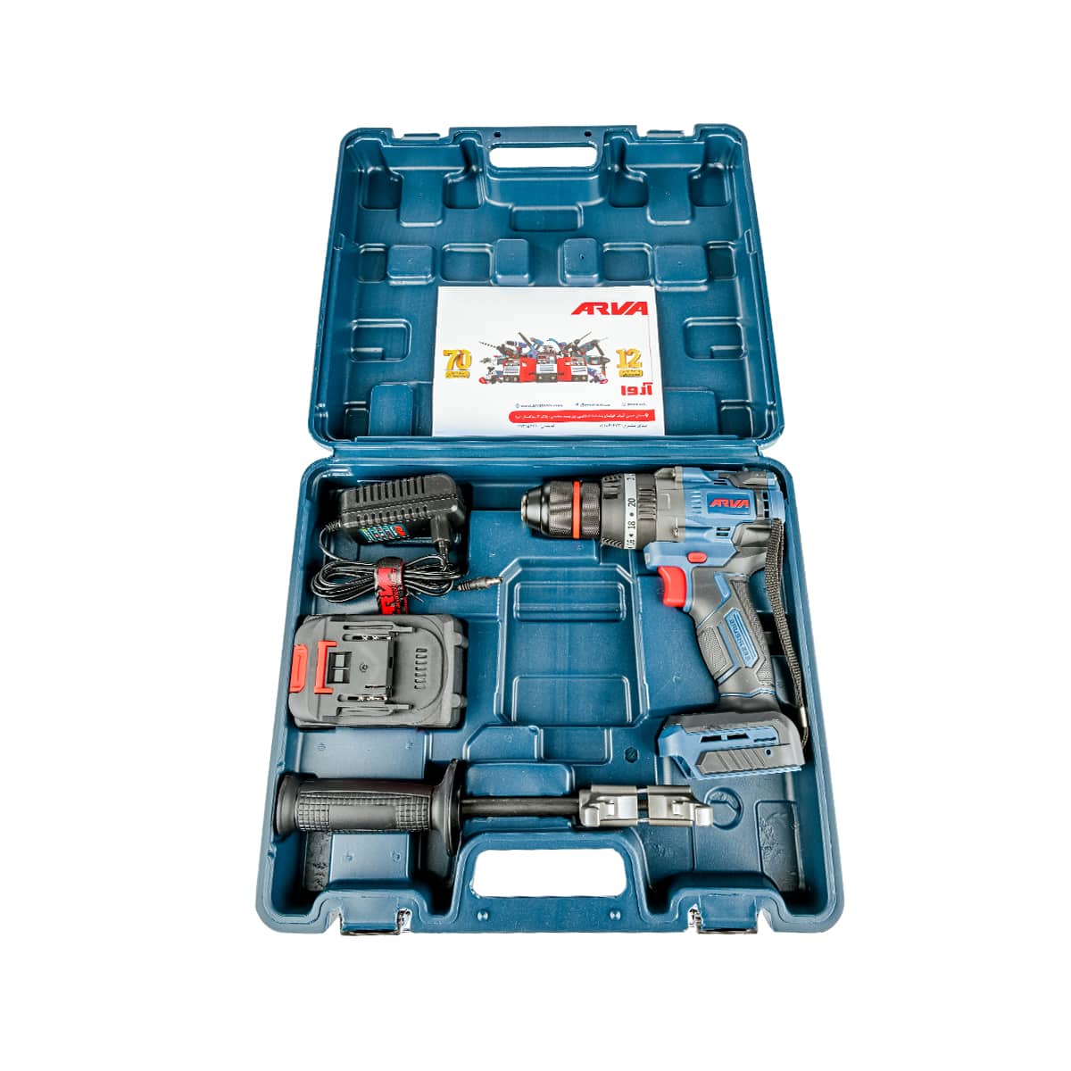 impact-drill-model-5972-T-3 دریل چکشی براشلس ۲۱ ولت فوق صنعتی آروا
