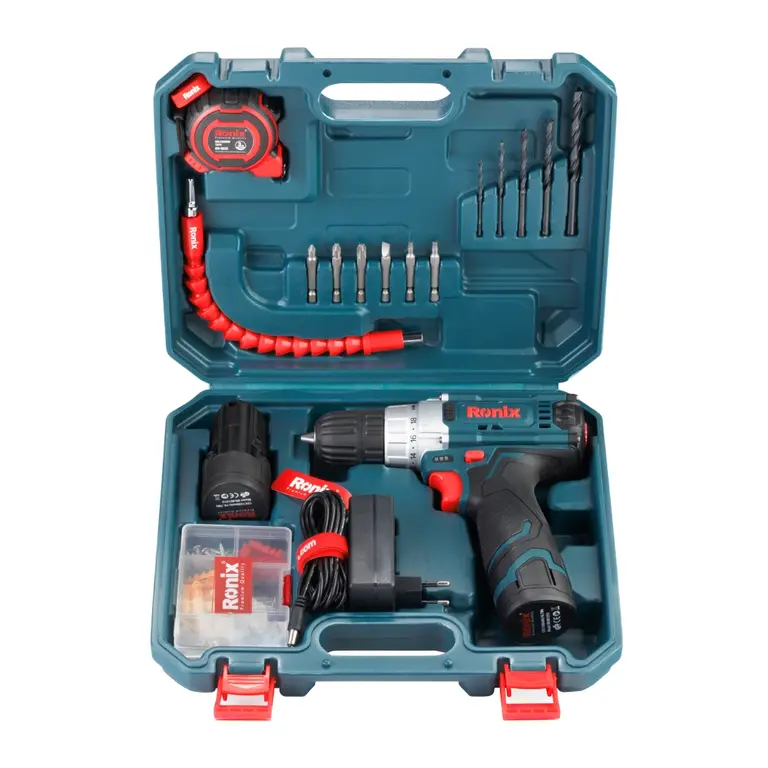 ست ترکیبی دریل برقی رونیکس 12 ولت - 19 پارچه مدل RS-8613 (2)