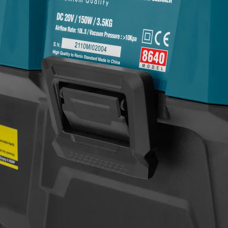 جاروشارژی رونیکس 15لیتری 20ولت مدل 8640 (7)