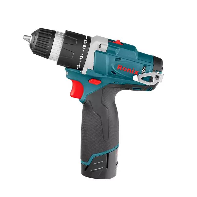 دریل پیچ گوشتی شارژی رونیکس 12 ولت نیم تنه فلزی مدل 8812 (3)