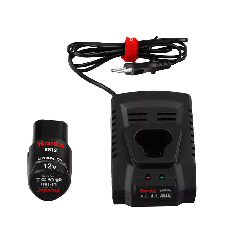 دریل پیچ گوشتی شارژی رونیکس 12 ولت نیم تنه فلزی مدل 8812 (8)