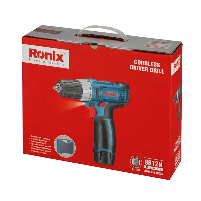 دریل پیچ گوشتی شارژی رونیکس 12ولت با کیف BMC مدل 8612N (9)