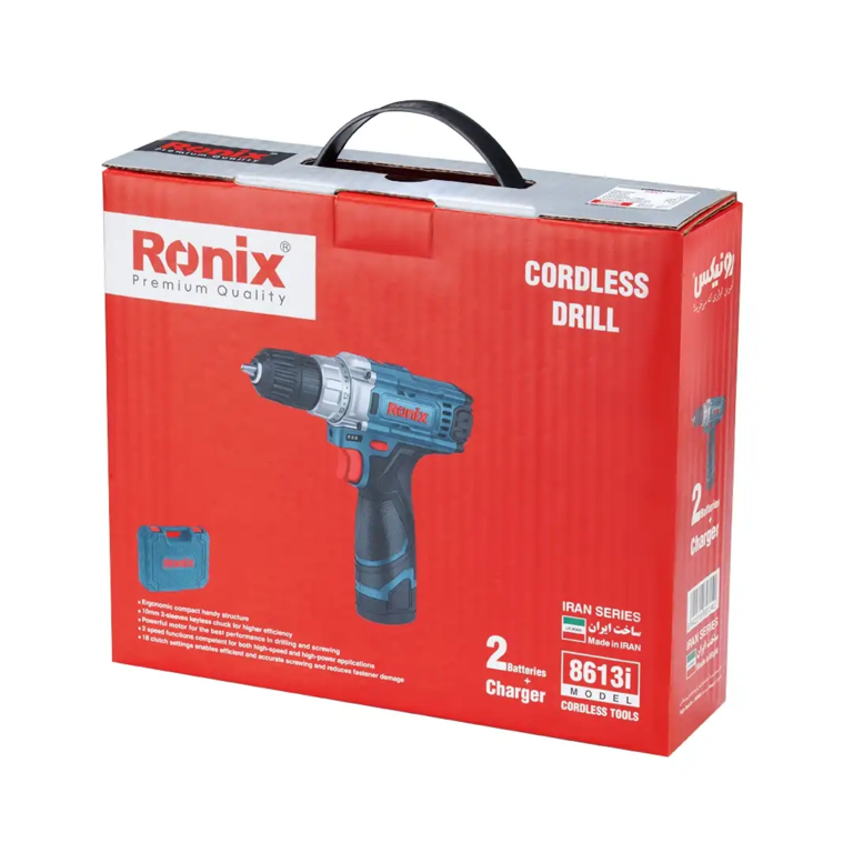 دریل پیچگوشتی شارژی رونیکس 12 ولت (ساخت ایران) مدل 8613I (1)