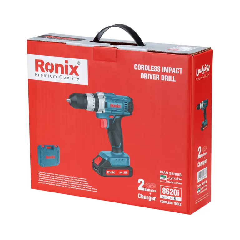 دریل پیچگوشتی شارژی رونیکس 20 ولت (ساخت ایران) مدل 8620I (1)