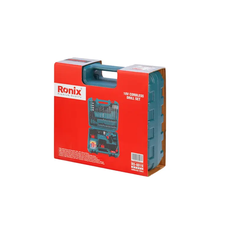 ست ترکیبی دریل چکشی شارژی رونیکس 18 ولت -53 تکه مدل RS-8019 (6)