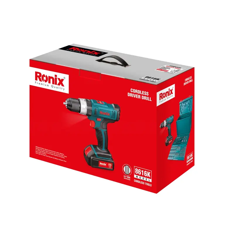 کیت دریل پیچ گوشتی شارژی رونیکس 16 ولت مدل 8616K (11)