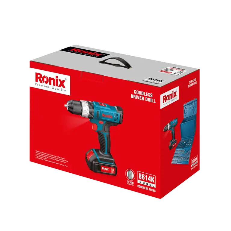 کیت دریل پیچ گوشتی شارژی رونیکس مدل 8614K (11)